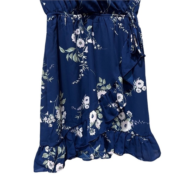 Francesca’s Miami Blue and White Floral Ruffle Dress in Size XS - Picture 5 of 10